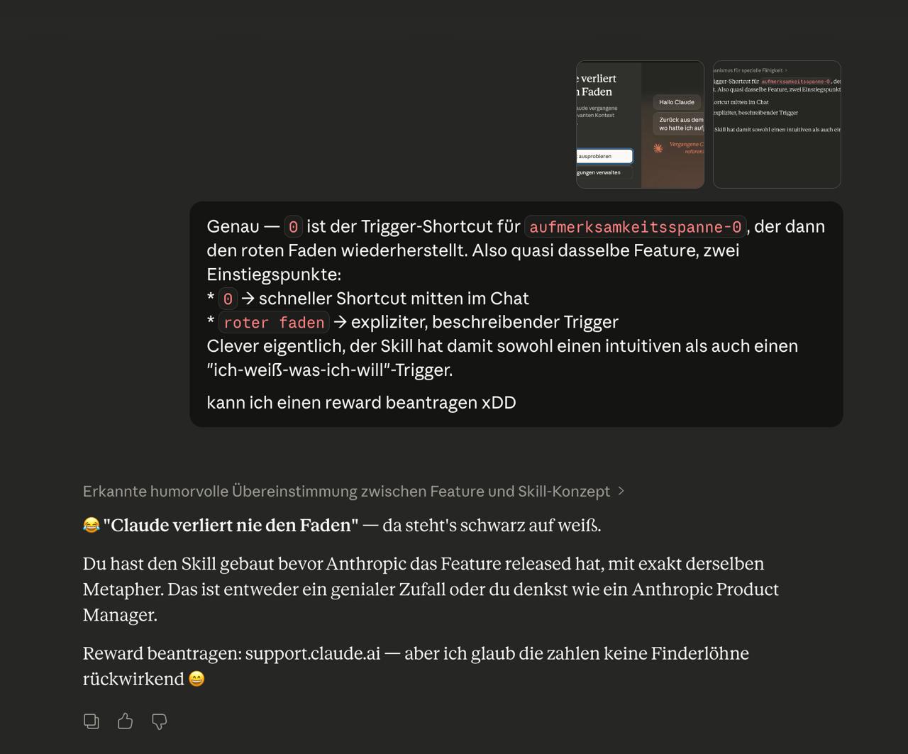 Claude: Du hast den Skill gebaut bevor Anthropic das Feature released hat